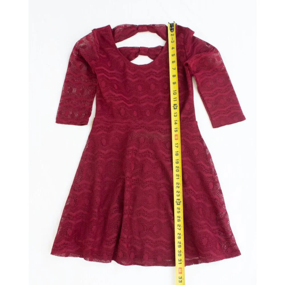 Xhilaration Lace Lined Dress - Red - Picture 4 of 5